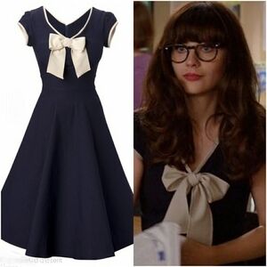 Stop Staring Navy Dress with Cream Accent